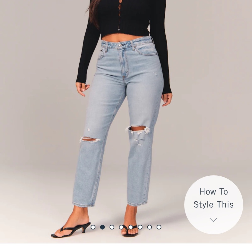 Abercrombie & Fitch Curve Love High Rise Mom Jeans